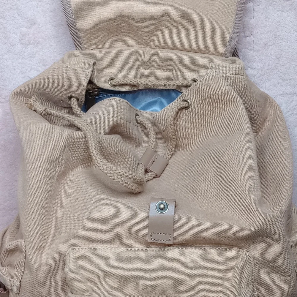Caden Camera Case Backpack Tan‎ Canvas Flap Bag Rucksack Photography